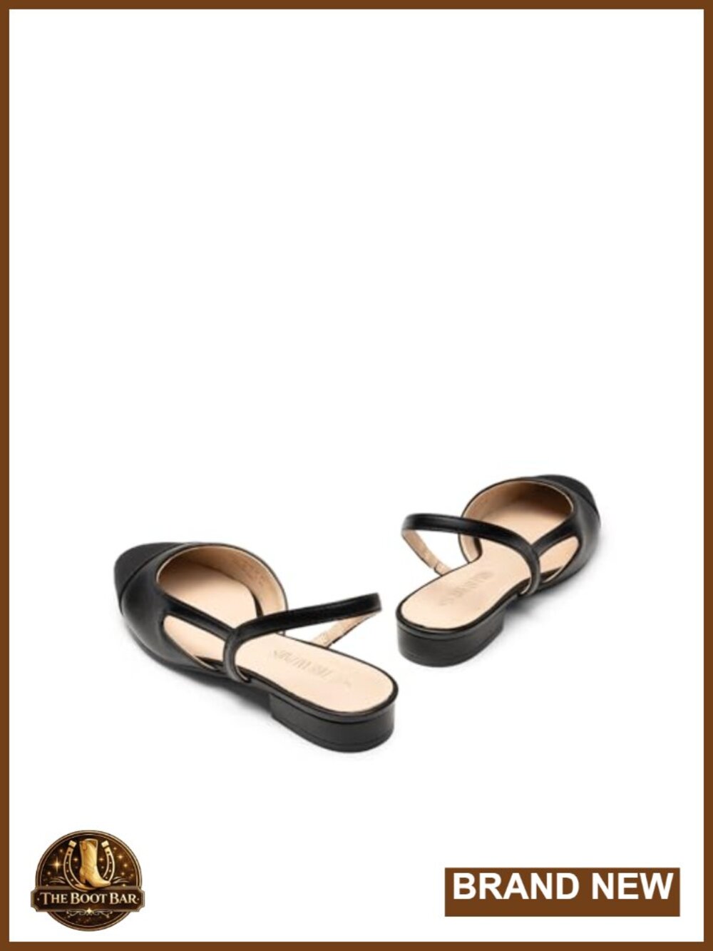 Slingback Ballet Flats Square Toe Low Heel Dressy Work Office Shoes - Picture 5 of 6